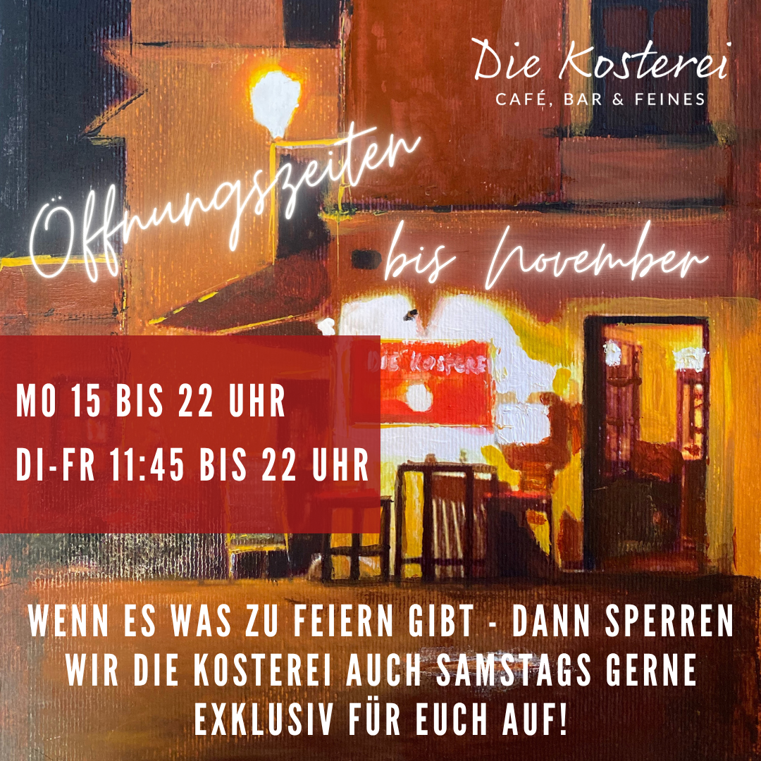 Öffnungszeiten Herbst 2026
